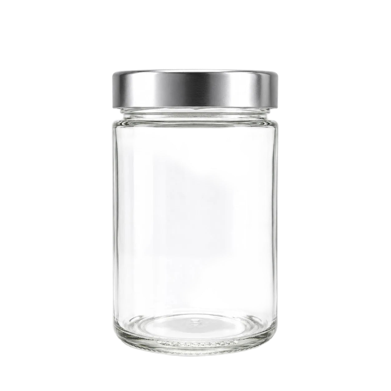 260mL. "Ergo" Clear Round Straight Cut Glass Jar