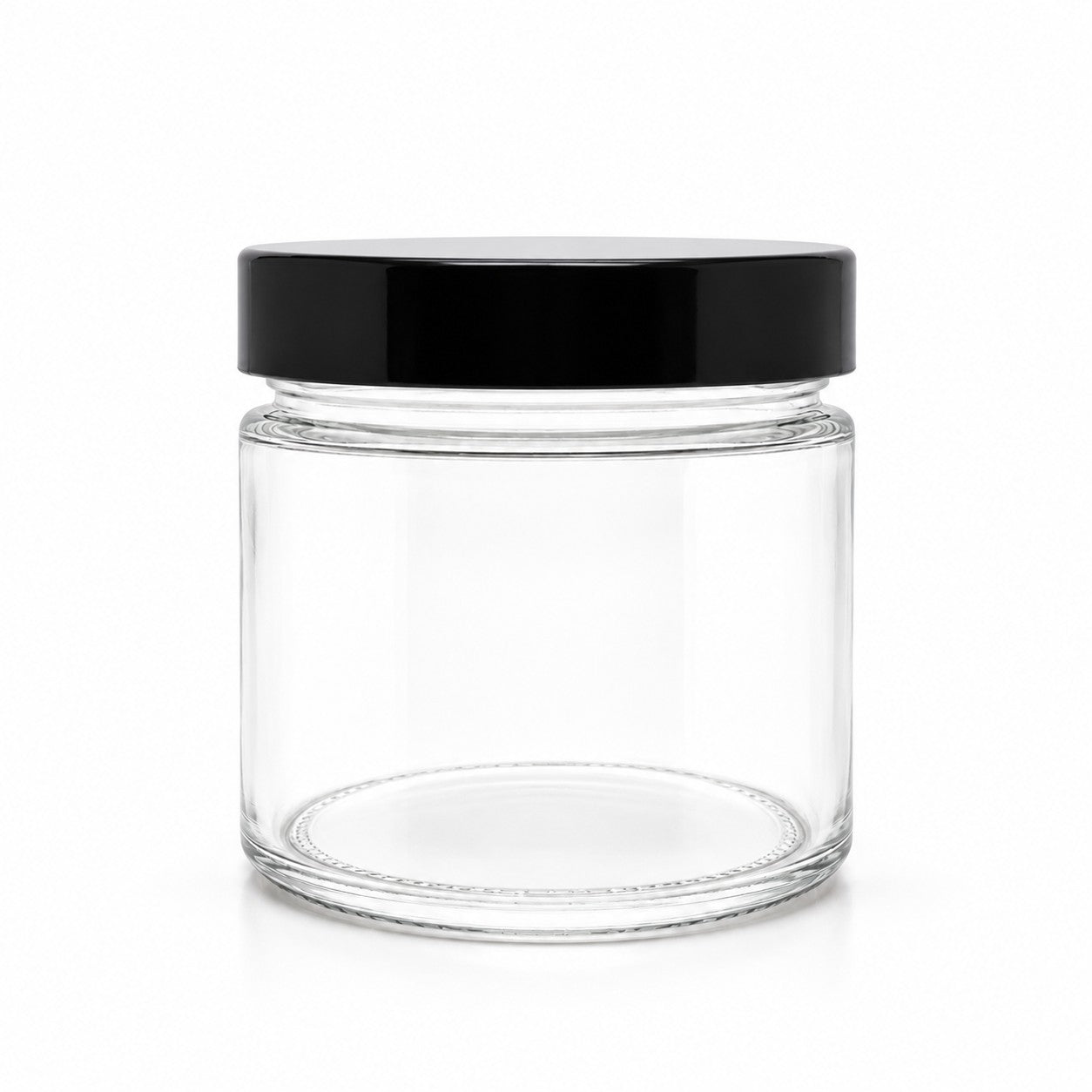 350mL. "Ergo" Clear Round Straight Cut Glass Jar
