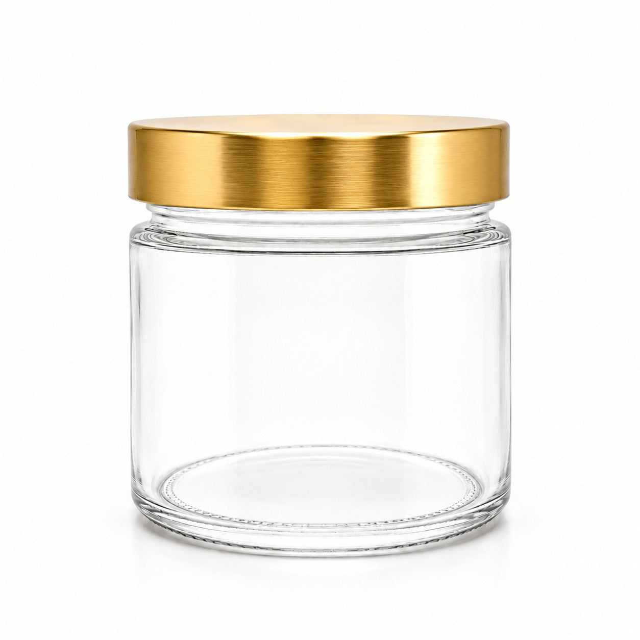 350mL. "Ergo" Clear Round Straight Cut Glass Jar