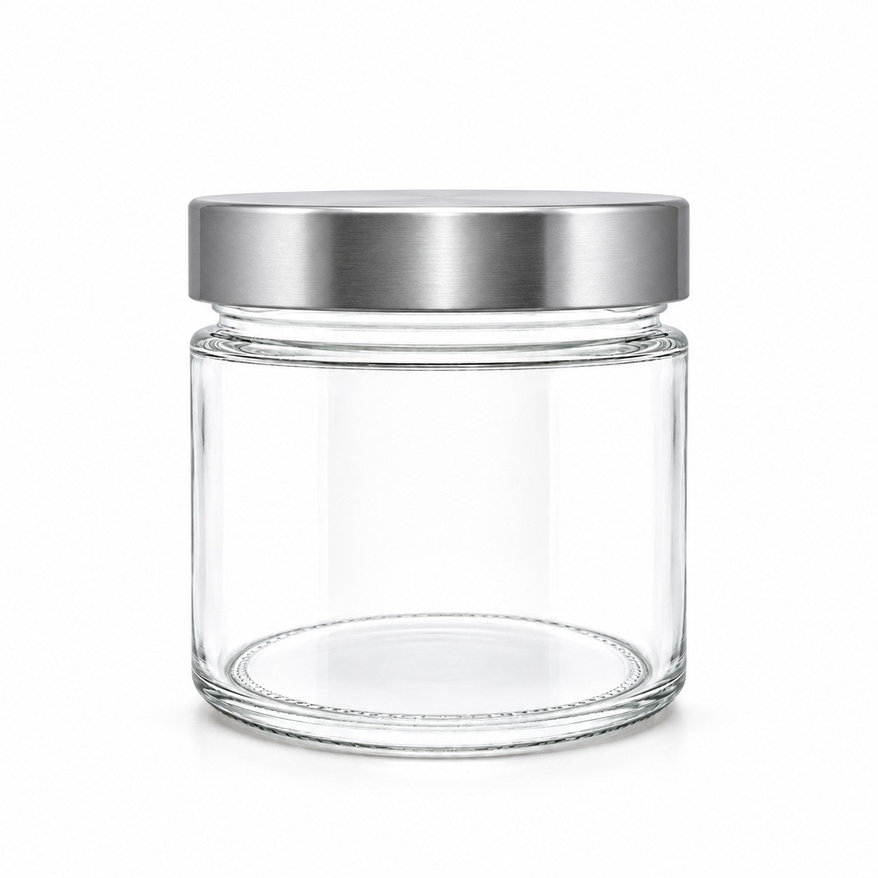 350mL. "Ergo" Clear Round Straight Cut Glass Jar