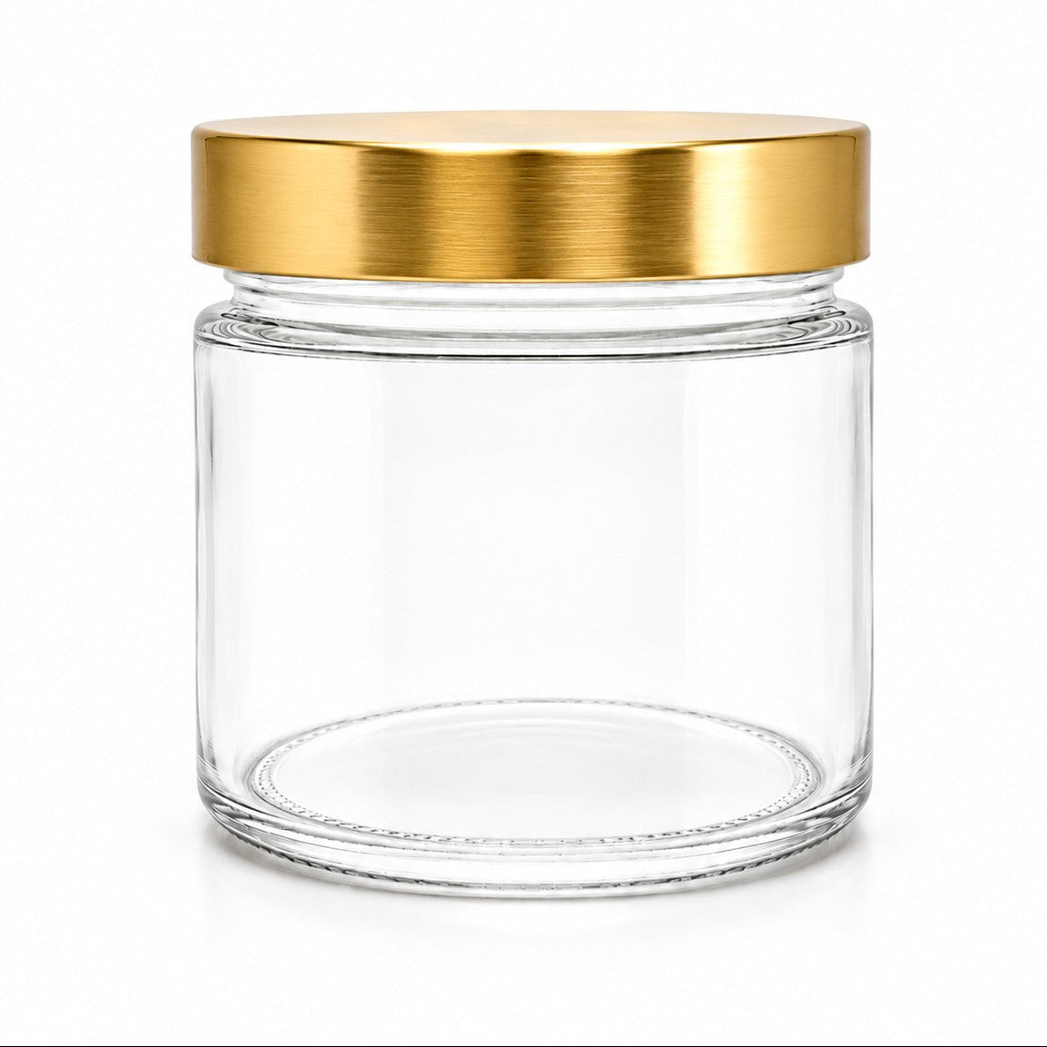 450mL. "Ergo" Clear Round Straight Cut Glass Jar