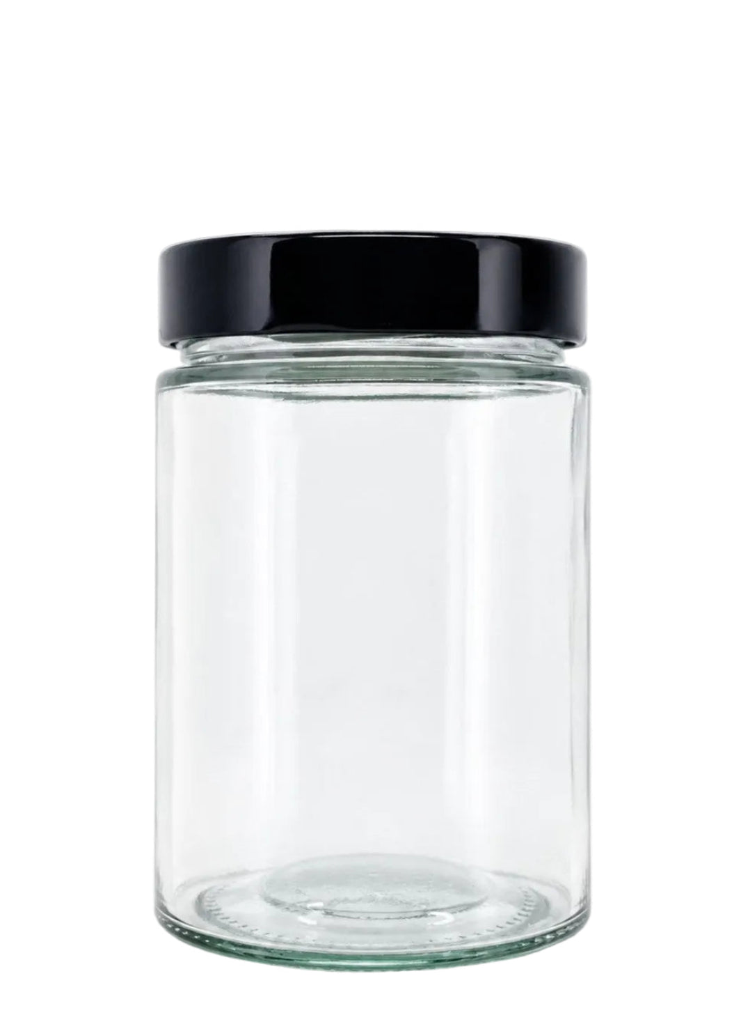 570mL. "Ergo" Clear Round Straight Cut Glass Jar