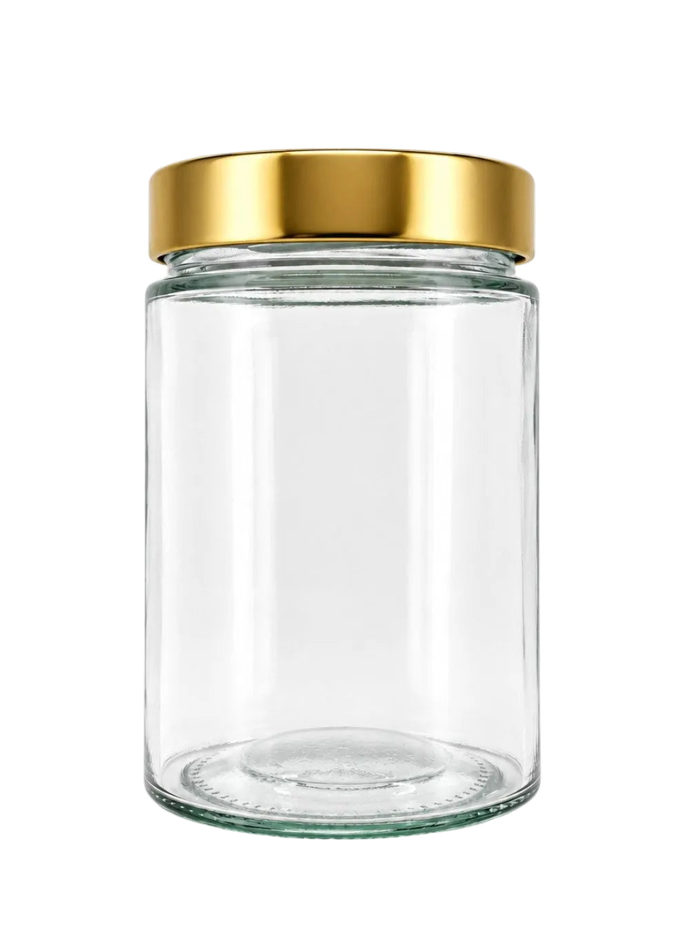 570mL. "Ergo" Clear Round Straight Cut Glass Jar