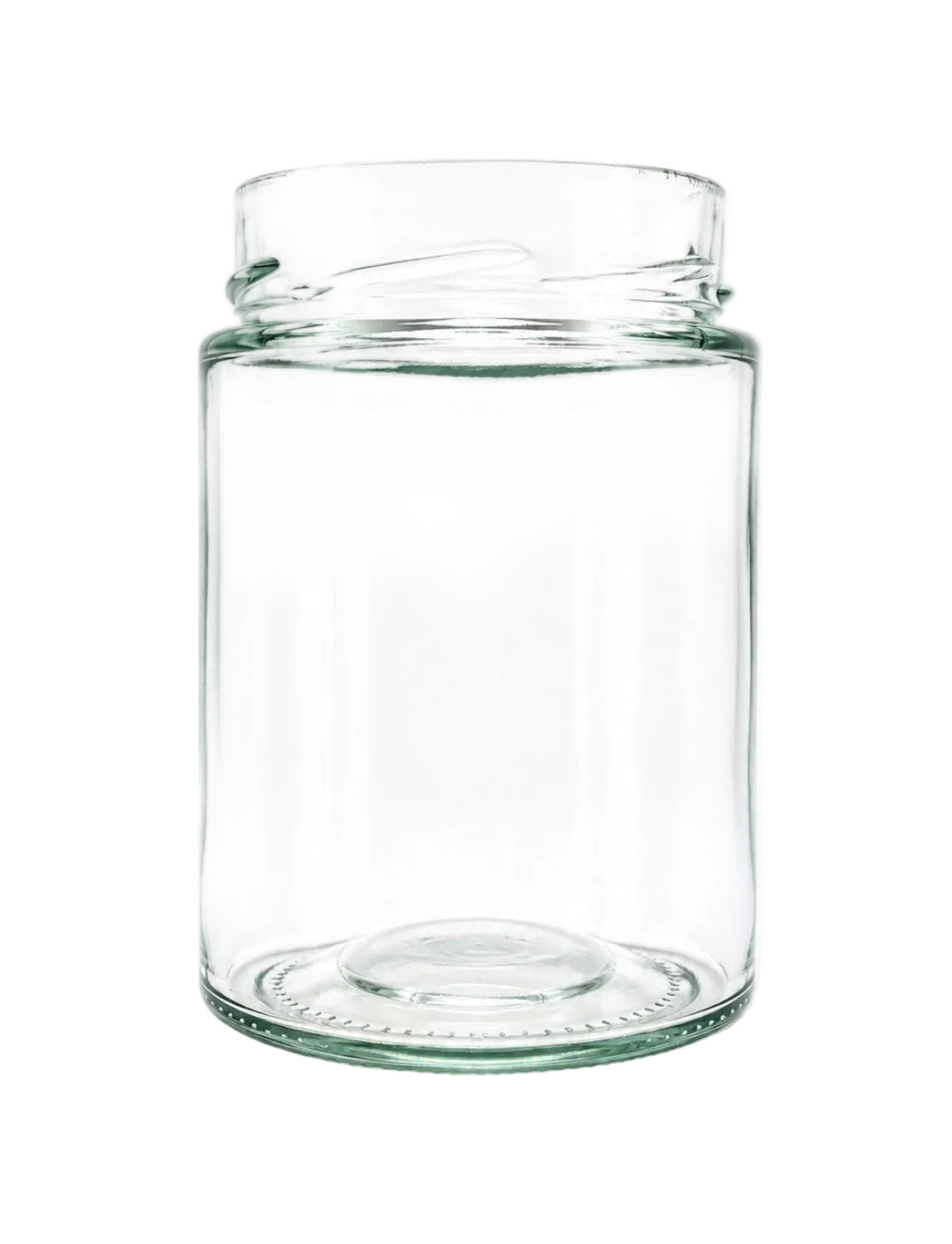 570mL. "Ergo" Clear Round Straight Cut Glass Jar