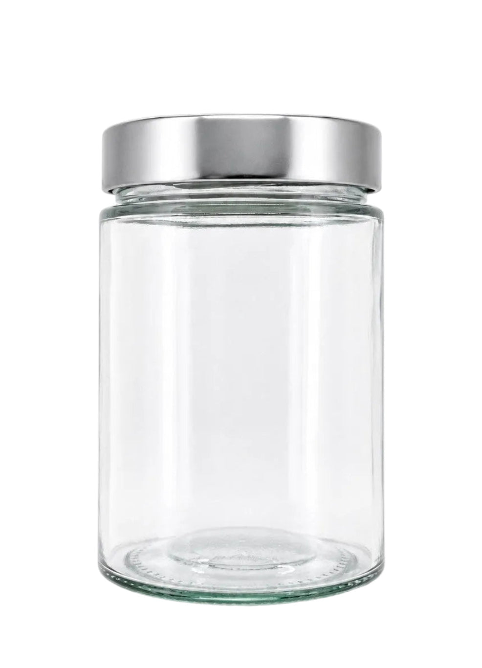 570mL. "Ergo" Clear Round Straight Cut Glass Jar