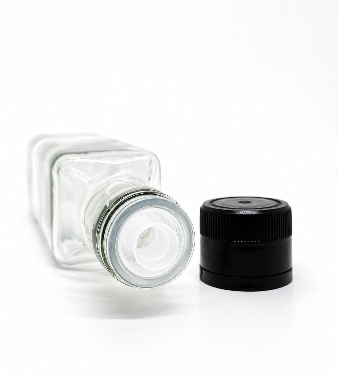 500 mL Square Glass Bottle | Cap Included | Case of 6