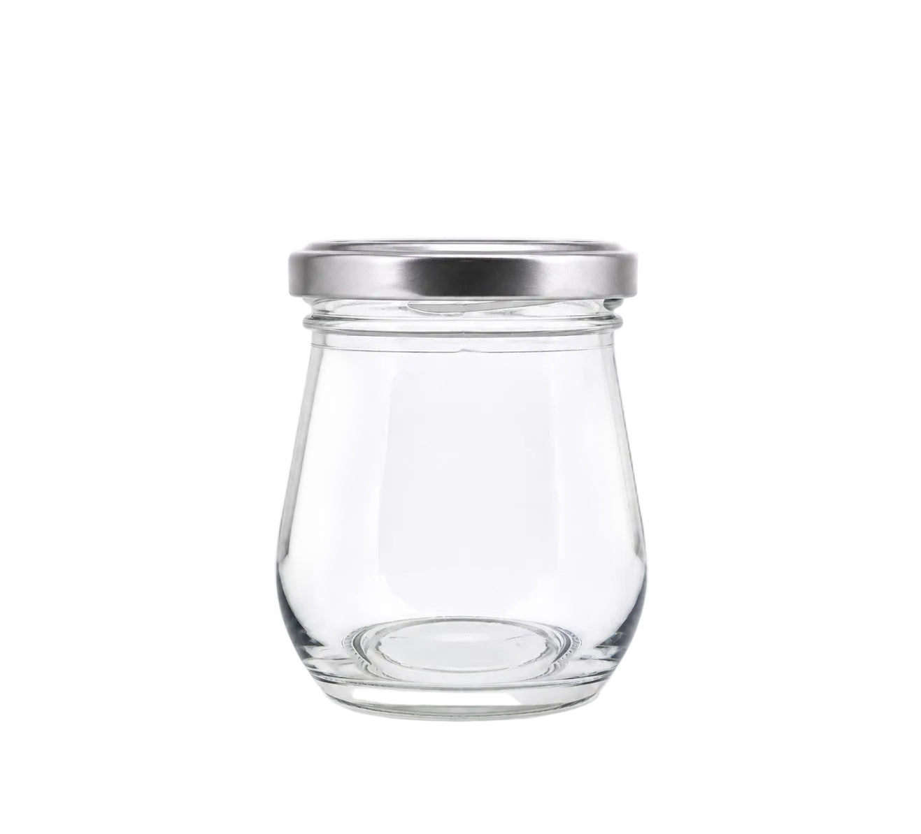 120mL. Clear Pudding Glass Jar and Lid (Net Fill Capacity: 100mL.+/-)