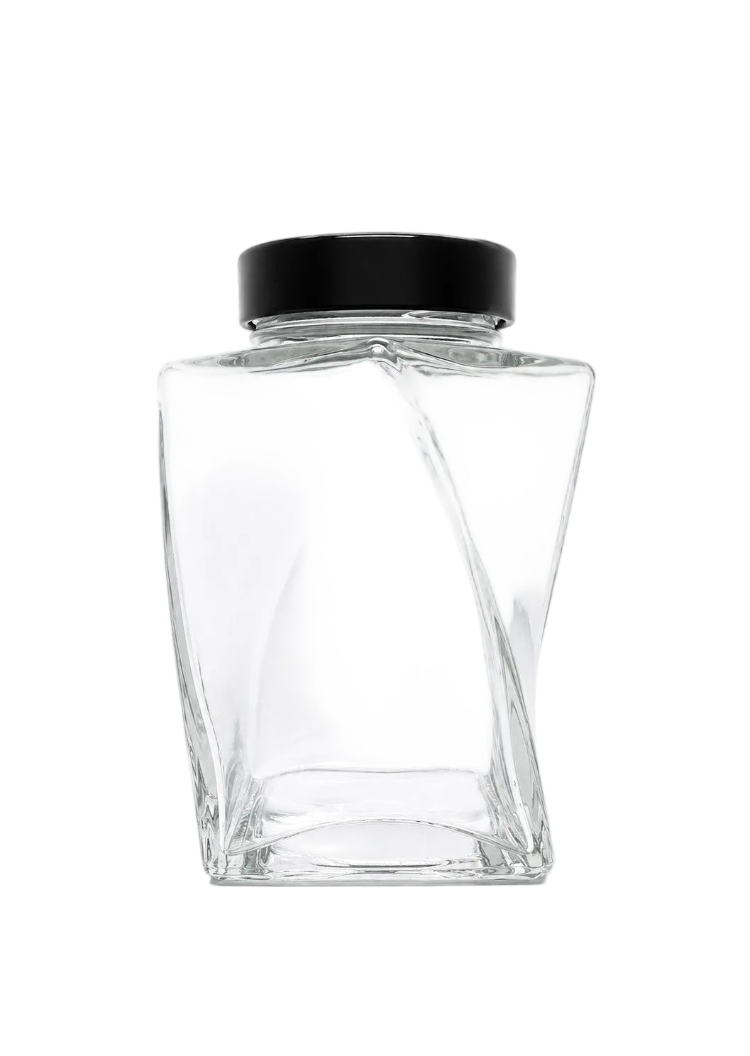 400mL. The Twist Glass Jar and Deep Lid (Net Fill Capacity: 350mL.+/-)